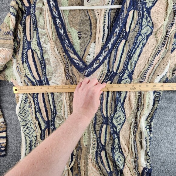 COOGI Classic Australia Medium Long Sweater Women Knit Intricate Cotton Linen - Picture 8 of 16